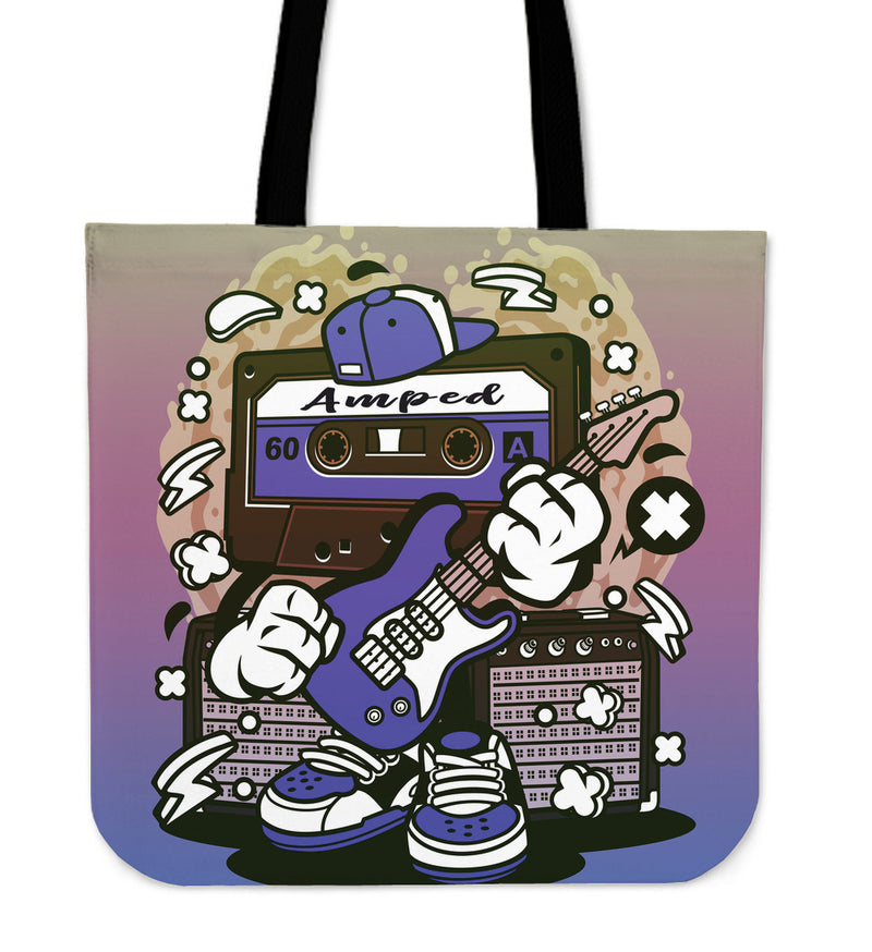 Amped Guitar Tote Bag for Musicians and Music Freaks