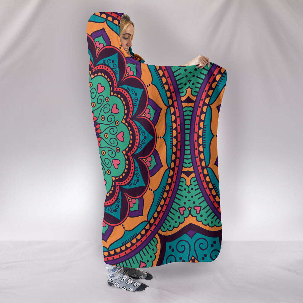 Yoga Mandala Hooded Blanket
