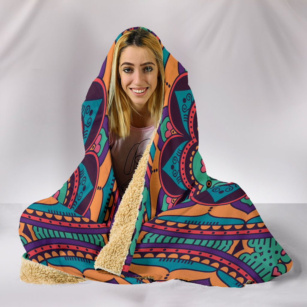Yoga Mandala Hooded Blanket