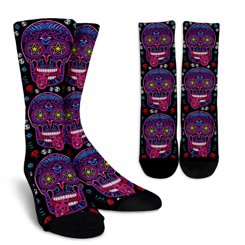 Sugar Skull Superstar Socks for Lovers of Skulls