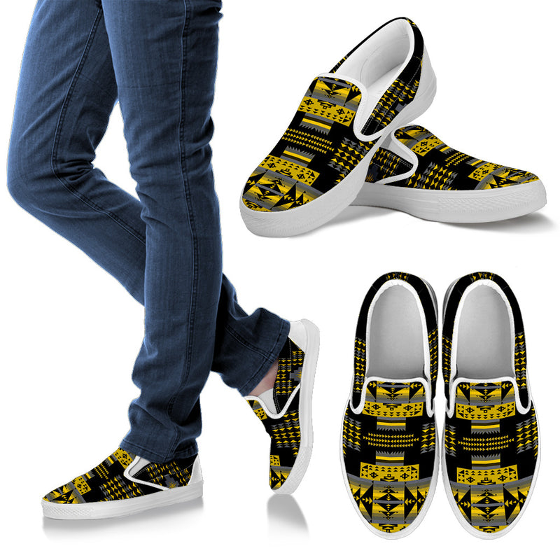 Seven Tribes Yellow Ocre Men's Slip Ons