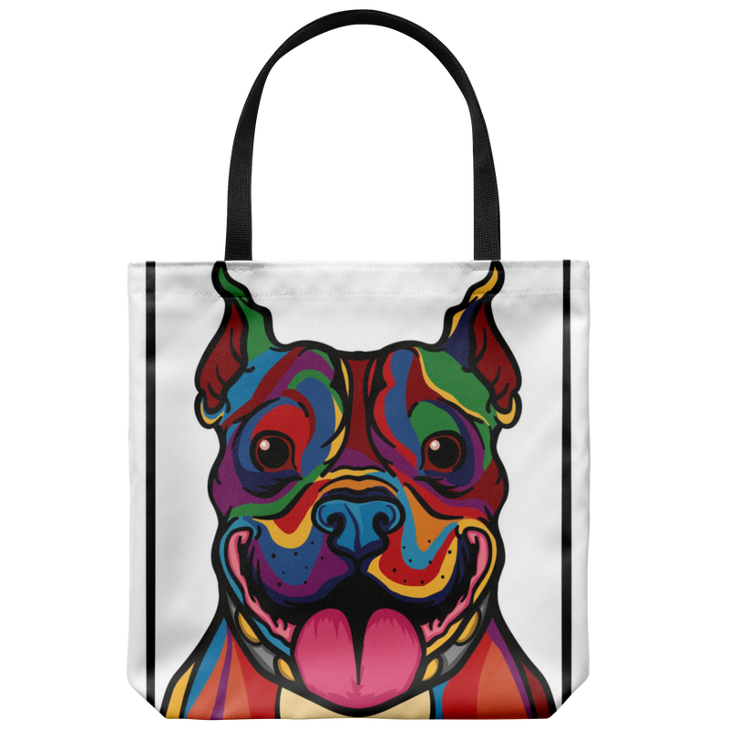 Pit Bull Tote Bag - Colorful