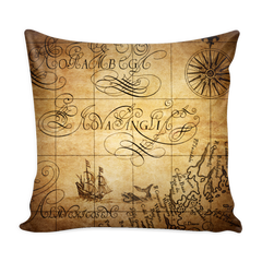 Vintage Map Pillow Covers