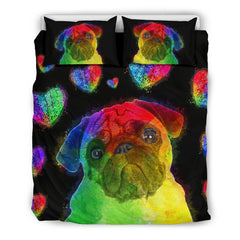 Love Pug Bedding Set for Lovers of Pugs