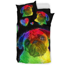 Love Pug Bedding Set for Lovers of Pugs