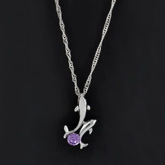 Crystal Chain Dolphin Necklace