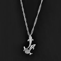 Crystal Chain Dolphin Necklace