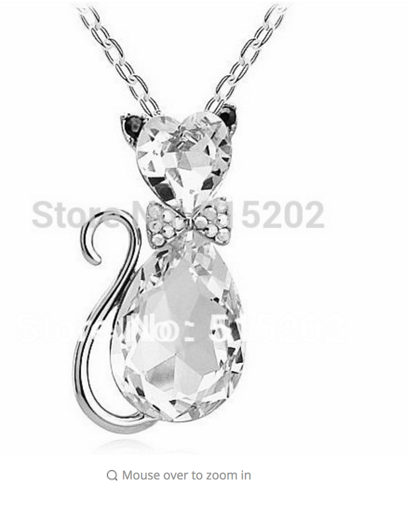 Fine Jewelry Cat Pendant
