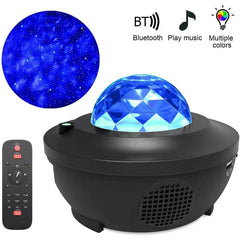 Colorful Starry Sky Projector Blueteeth USB Voice Control Music Player LED Night Light USB Charging Projection Lamp Kids Gift