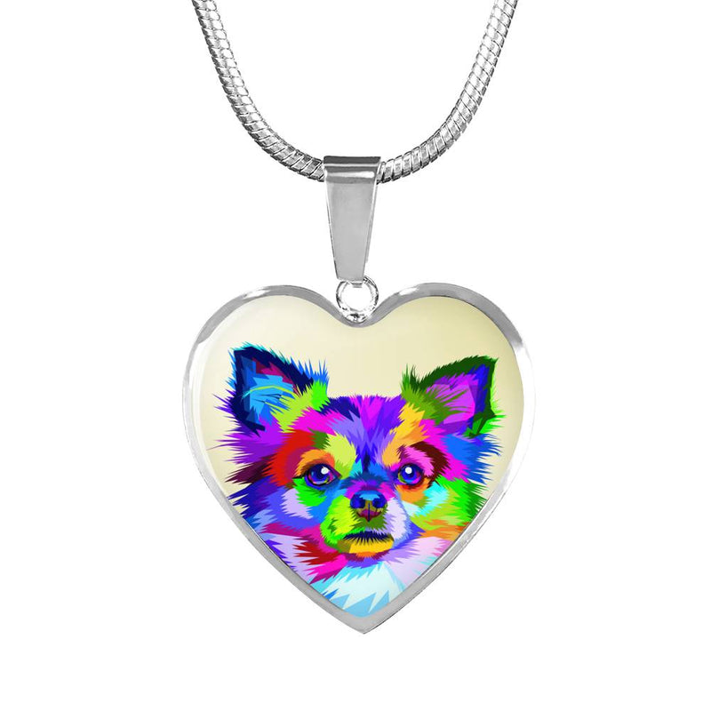 Chihuahua Luxury Heart Necklace