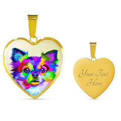 Chihuahua Luxury Heart Necklace
