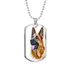 German Shepherd Luxury Military Necklace