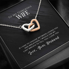 To My Wife - Double Heart Necklace