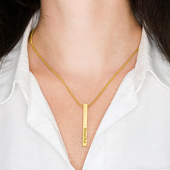 Engrabed Bar Necklace