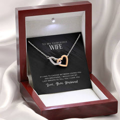 To My Wife - Double Heart Necklace