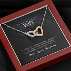 To My Wife - Double Heart Necklace