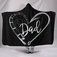 NP Fishing Dad Hooded Blanket