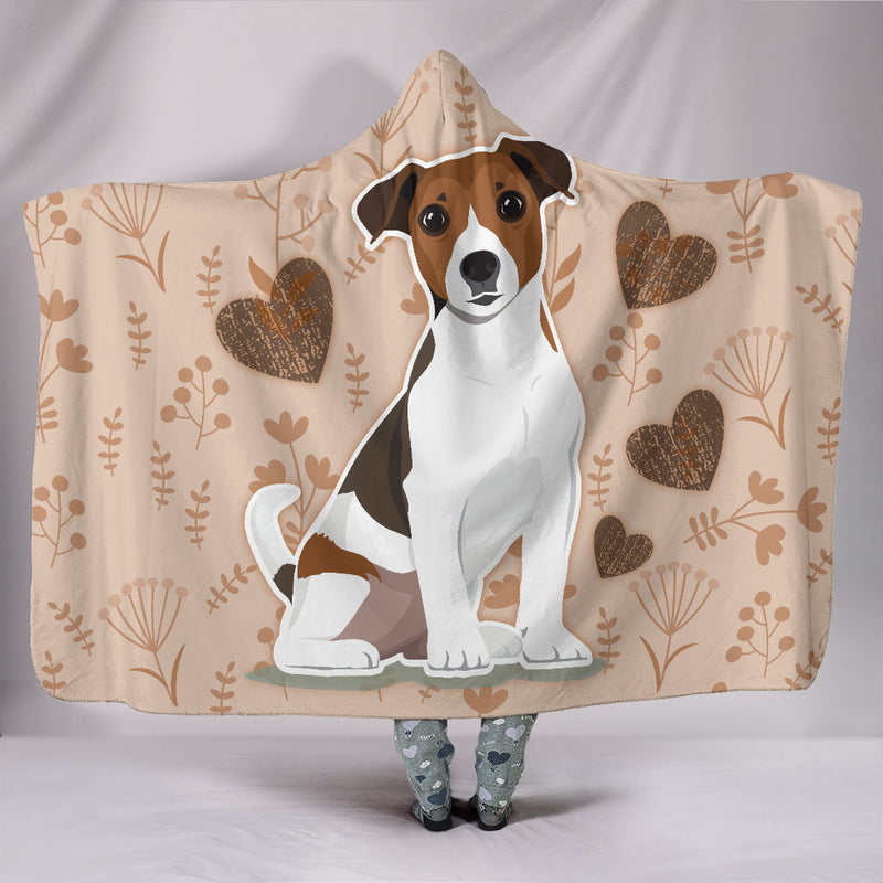 I Love Jack Russell Terriers Hooded Blanket for Lovers of Jack Russells