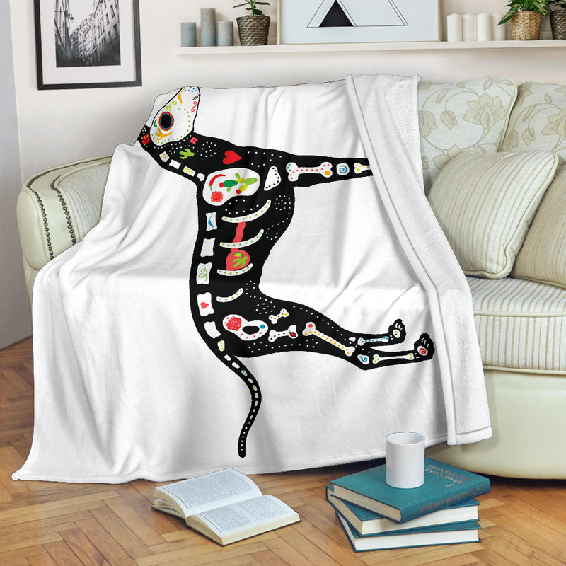Xoloitzcuintli Dog on White Fleece Throw Blanket
