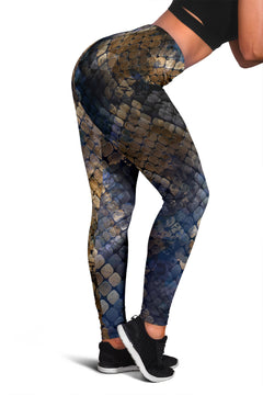 Blue Snakeskin - Leggings