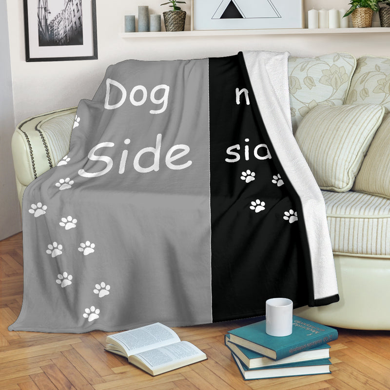 Dog side my side Fleece blanket