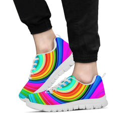 Rainbow Swirl Festival Sneaker Shoes White