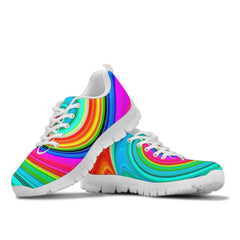 Rainbow Swirl Festival Sneaker Shoes White