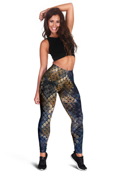 Blue Snakeskin - Leggings