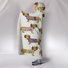 Dogs In Coats Hooded Blanket