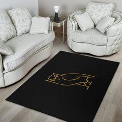 Mpire Owl - Gold Horizontal Area Rug