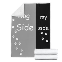 Dog side my side Fleece blanket