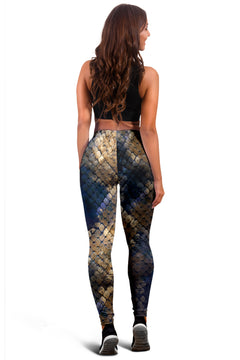 Blue Snakeskin - Leggings