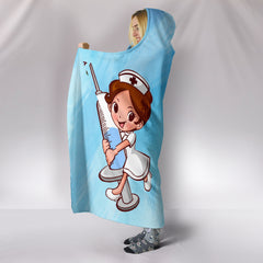 Funny Nurse Hooded Blanket