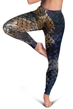 Blue Snakeskin - Leggings