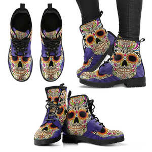 Sugar Skull 2 Handcrafted Boots