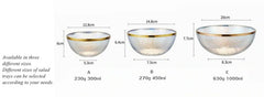 Luxury Rainbow Salad Glass Bowl