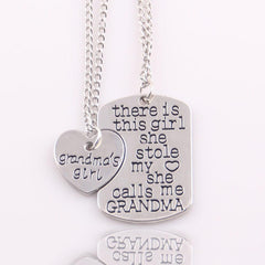 Grandma's Girl Heart Necklace