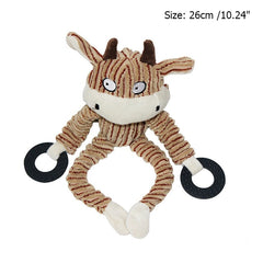 Dog Toys Stuffed Donkey Squeaking Pet Toy Cute Plush Puzzle Interactive Toy For Dogs Cat Chew Squeaker Squeaky Pet Toy