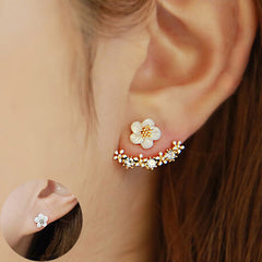 Flower Crystal Stud Earrings