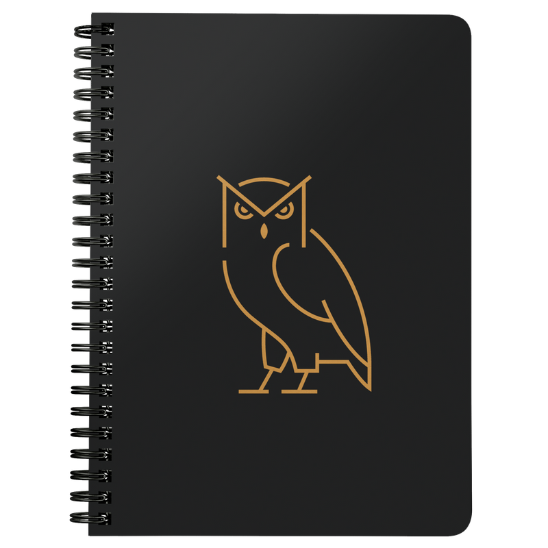 Mpire Owl - Spiral Notebook [Gold]