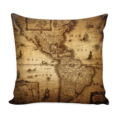 Vintage Map Pillow Covers